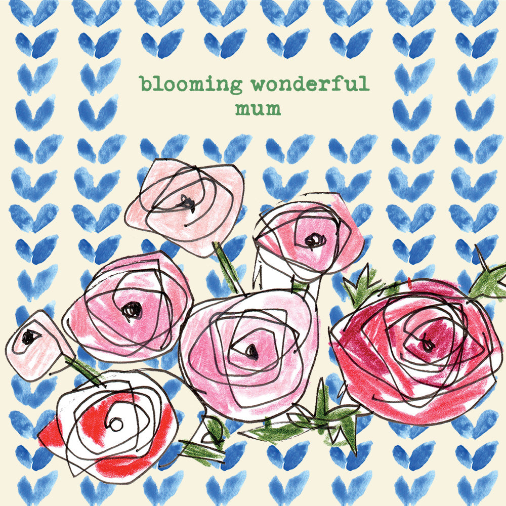 ' Blooming Wonderful Mum ' Greetings Card