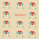 'Hitched' Greetings Card