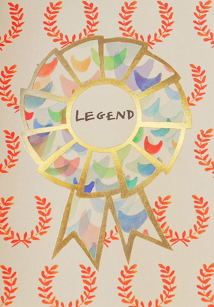 ' Legend Rosette ' Greetings Card