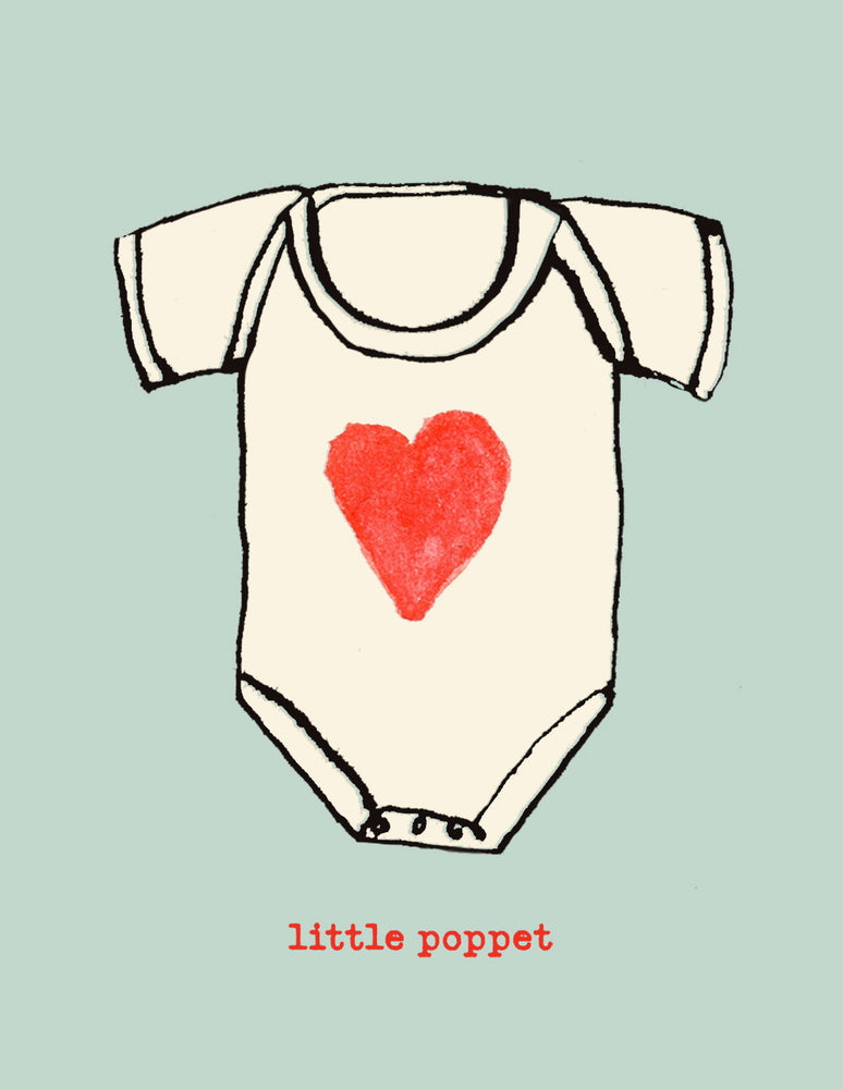 ' Little Poppet ' Mini Greetings Card