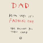 'Father's Day Scrawl' Greetings Card