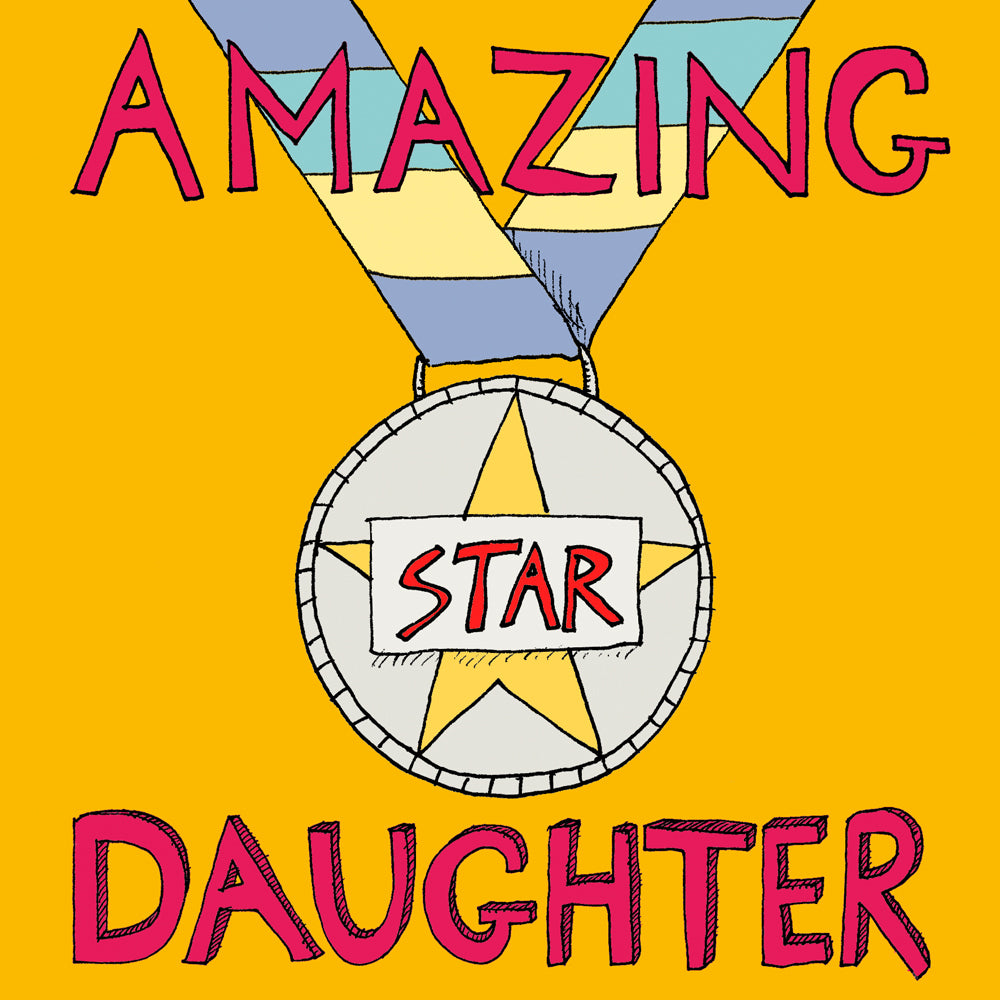FP726, 'Amazing Daughter' medal cardPoet &amp; PainterCards