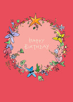 'Happy Birthday Garland' A4 card, FP778