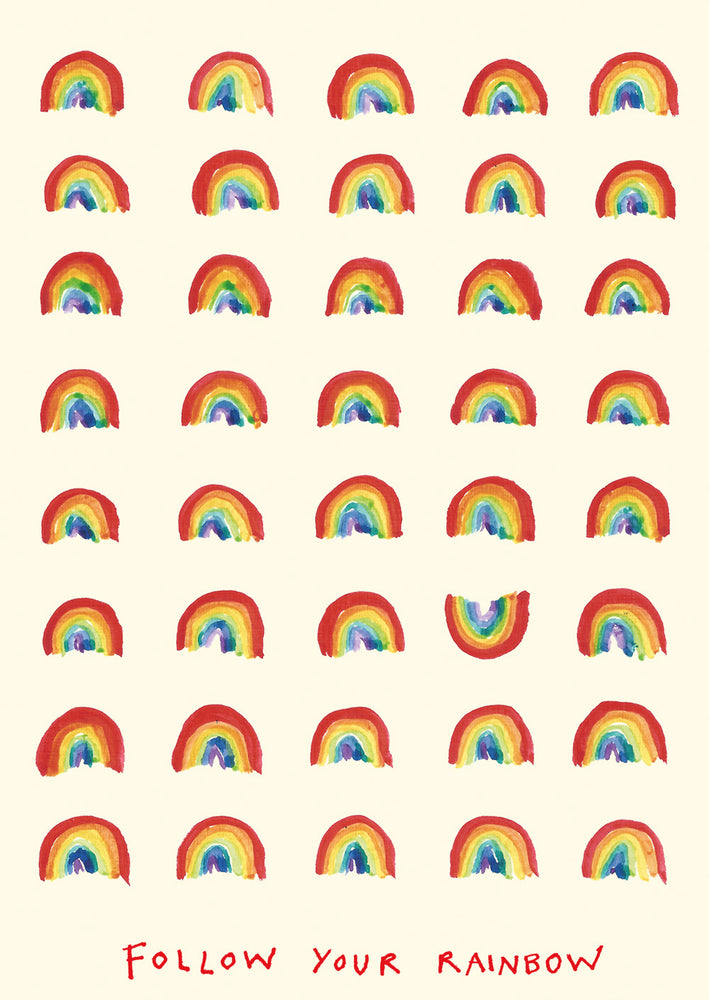 Follow Your Rainbow postcard, FP789