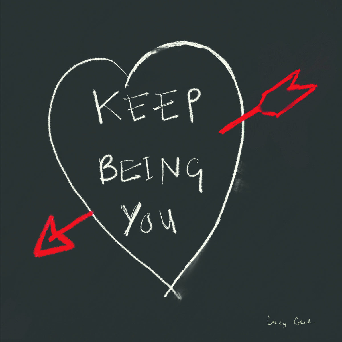 'Keep Being You/Chalkboard' Greetings Card Poet & Painter