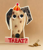 'Dog Treat?' Cut it Out Greetings Card