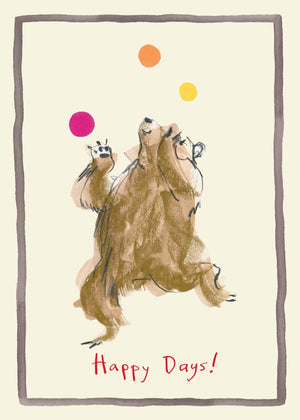 'Dancing Bear' Greetings Card by Esther Kent, for  Poet and Painter.