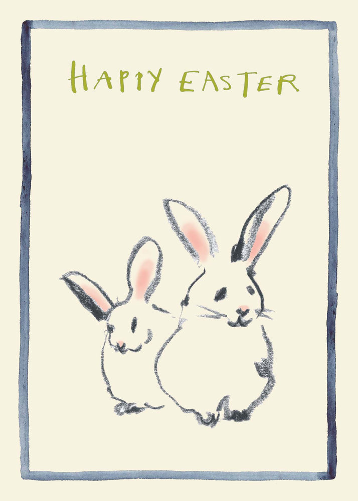 'Happy Easter Bunnies' Greetings Card by Esther Kent for  Poet and Painter.