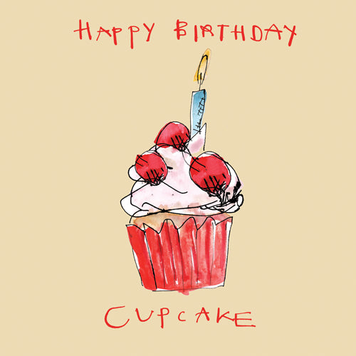 'Happy Birthday Cupcake' Greetings Card