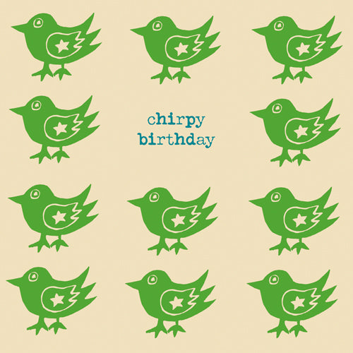 'Chirpy Birthday' Greetings Card