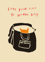 Take Your Cat to Work Day Postcard
