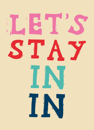 Let's Stay In In Postcard