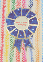 'Wonderful human bean' Rosettes Greetings Card by Poet and Painter.