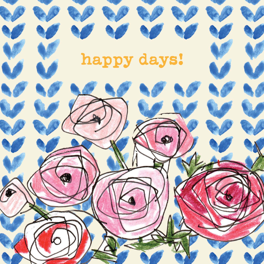 'Happy Days Floral' Greetings Card