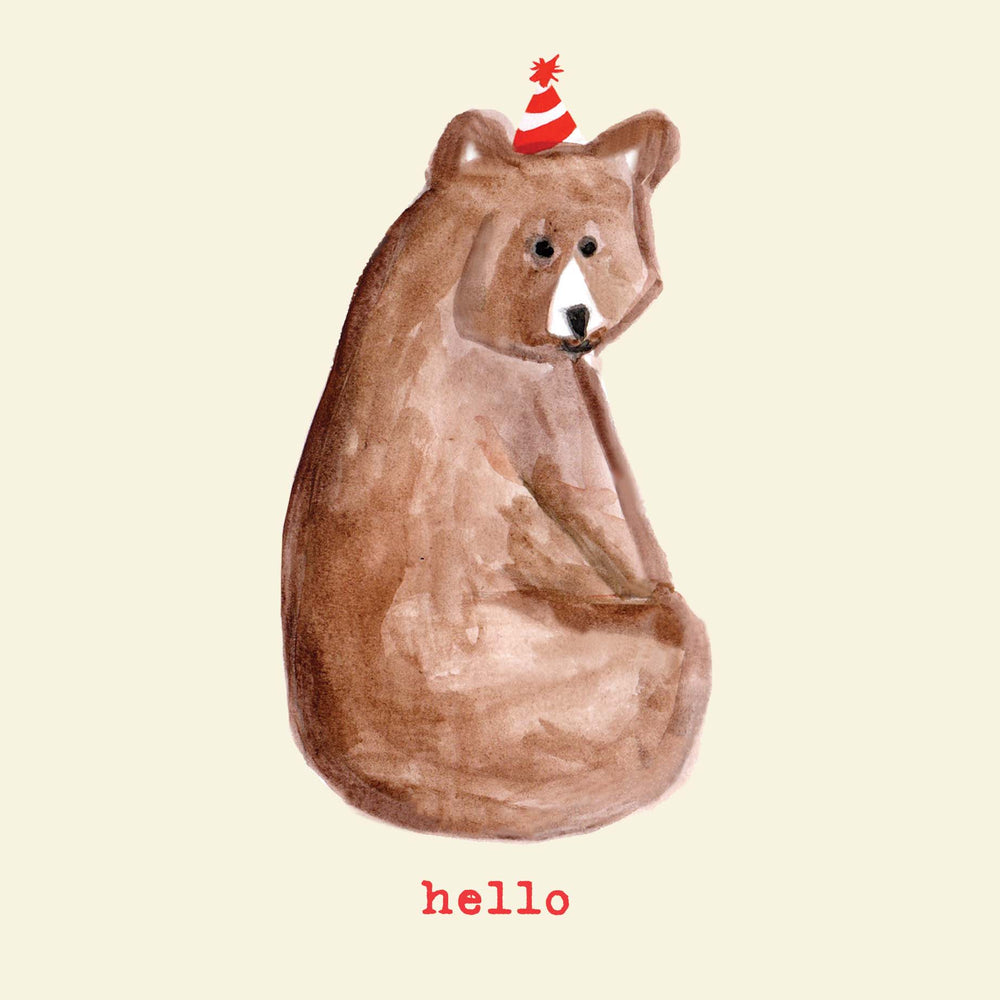 'Hello Bear ' Greetings Card