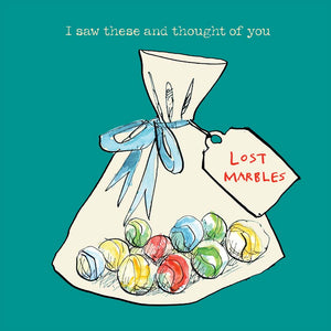 'Lost Marbles ' Greetings Card