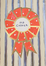 ' Old Codger Rosette ' Greetings Card