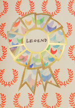 ' Legend Rosette ' Greetings Card