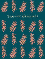 'Lino Leaves Seasons Greetings' Mini Greetings Card