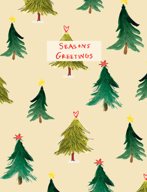 'Christmas Trees' Mini Greetings Card