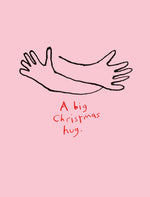 'A Big Christmas Hug' Mini Greetings Card