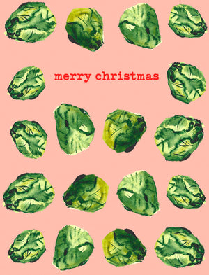 'Brussel Sprouts' Mini Greetings Card