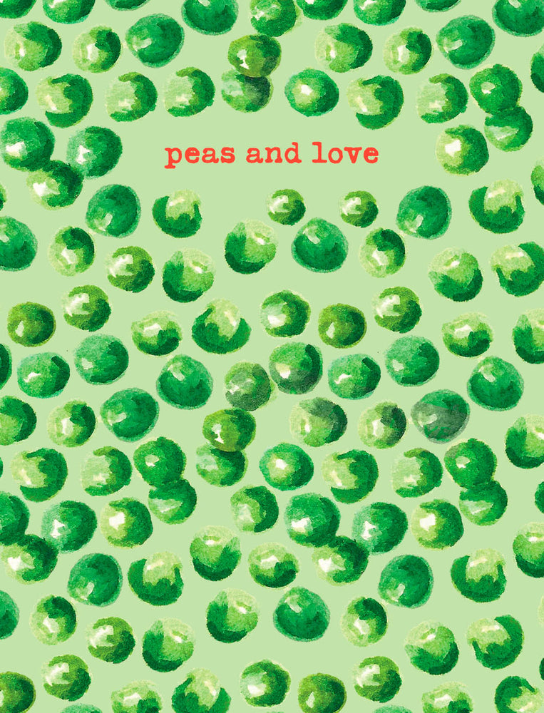 'Peas and Love' Mini Greetings Card