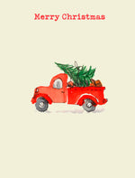 'Christmas Truck' Mini Greetings Card