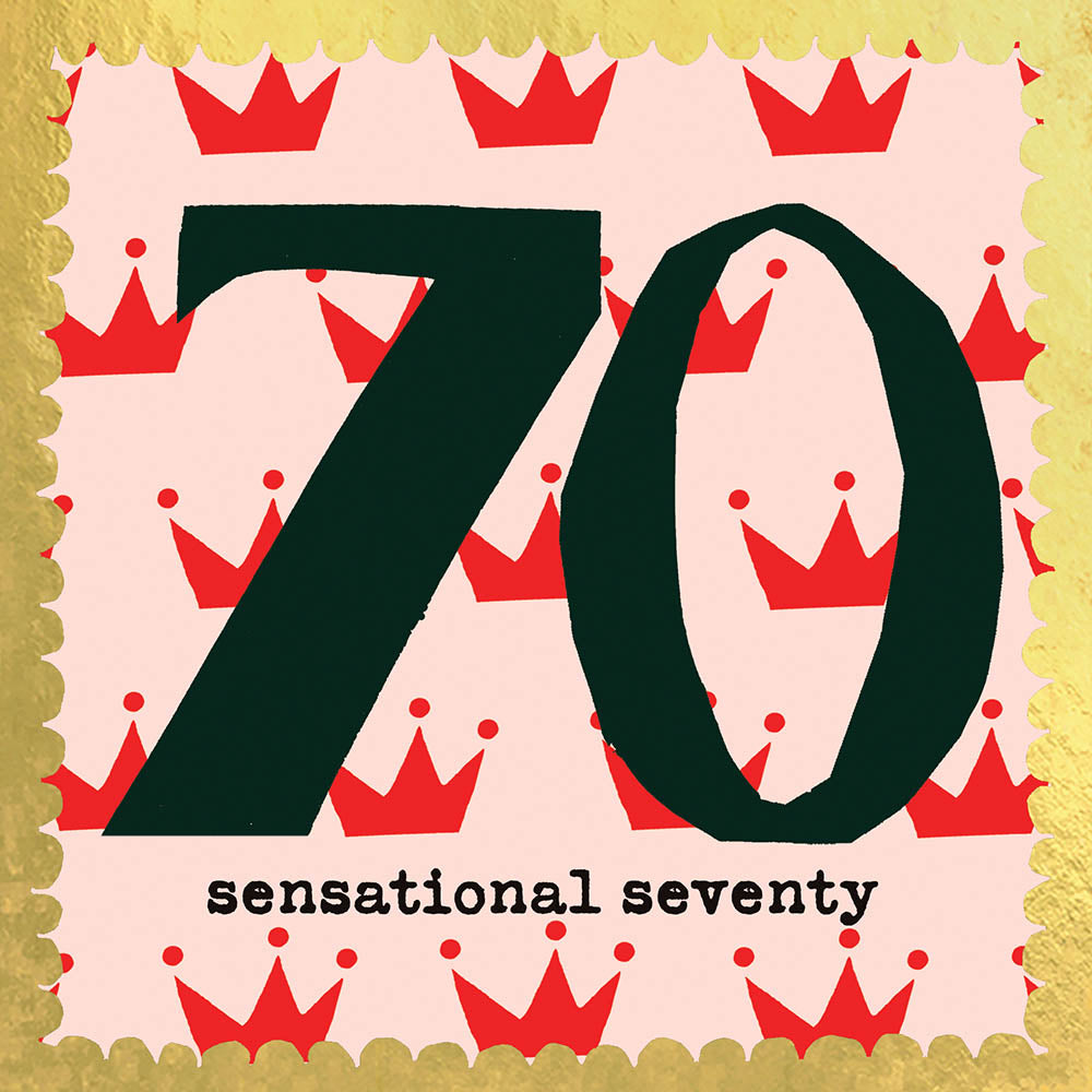 'Sensational Seventy' 70th Birthday Greetings Card