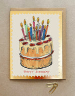 'Happy Birthday Cake' Greetings Card