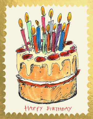 'Happy Birthday Cake' Greetings Card