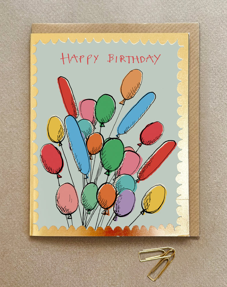 'Birthday Balloons' Greetings Card