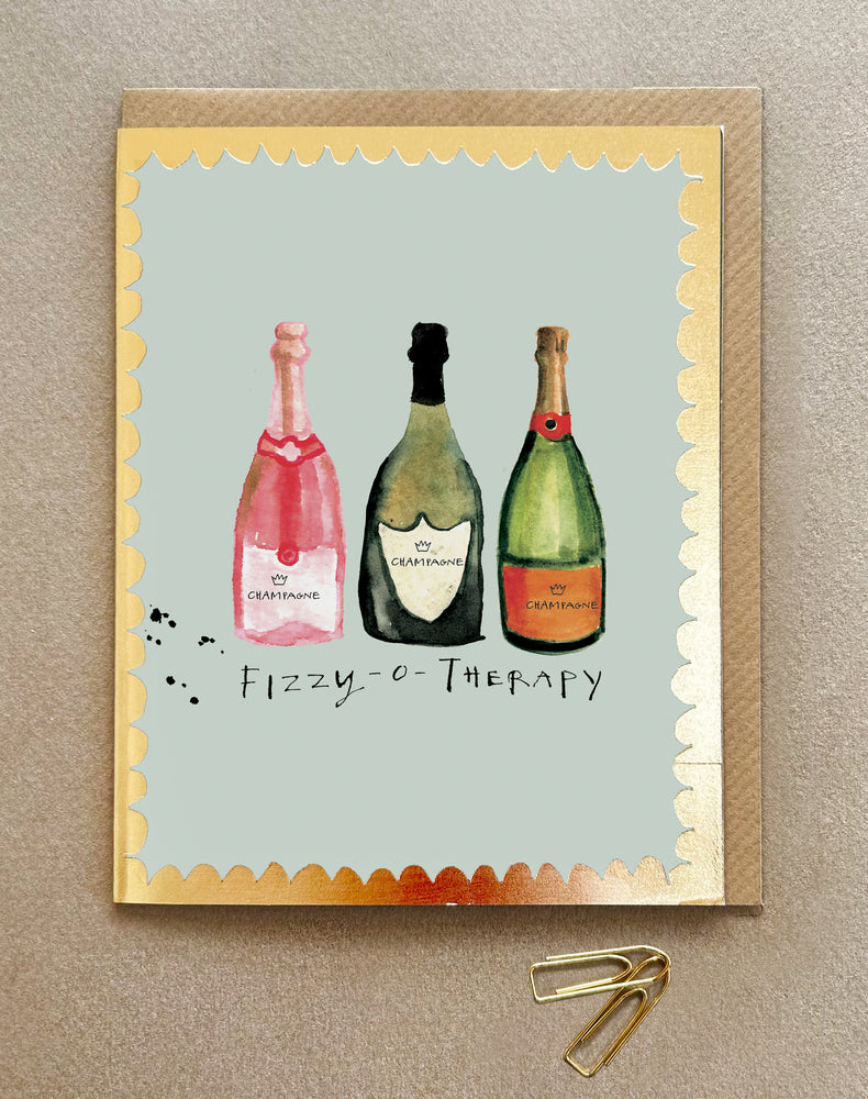 'Fizzy O-Therapy' Greetings Card