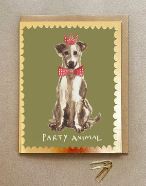 'Party Animal' Dog Greetings Card