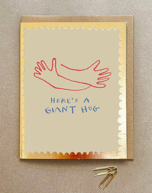 'Here's A Giant Hug' Greetings Card