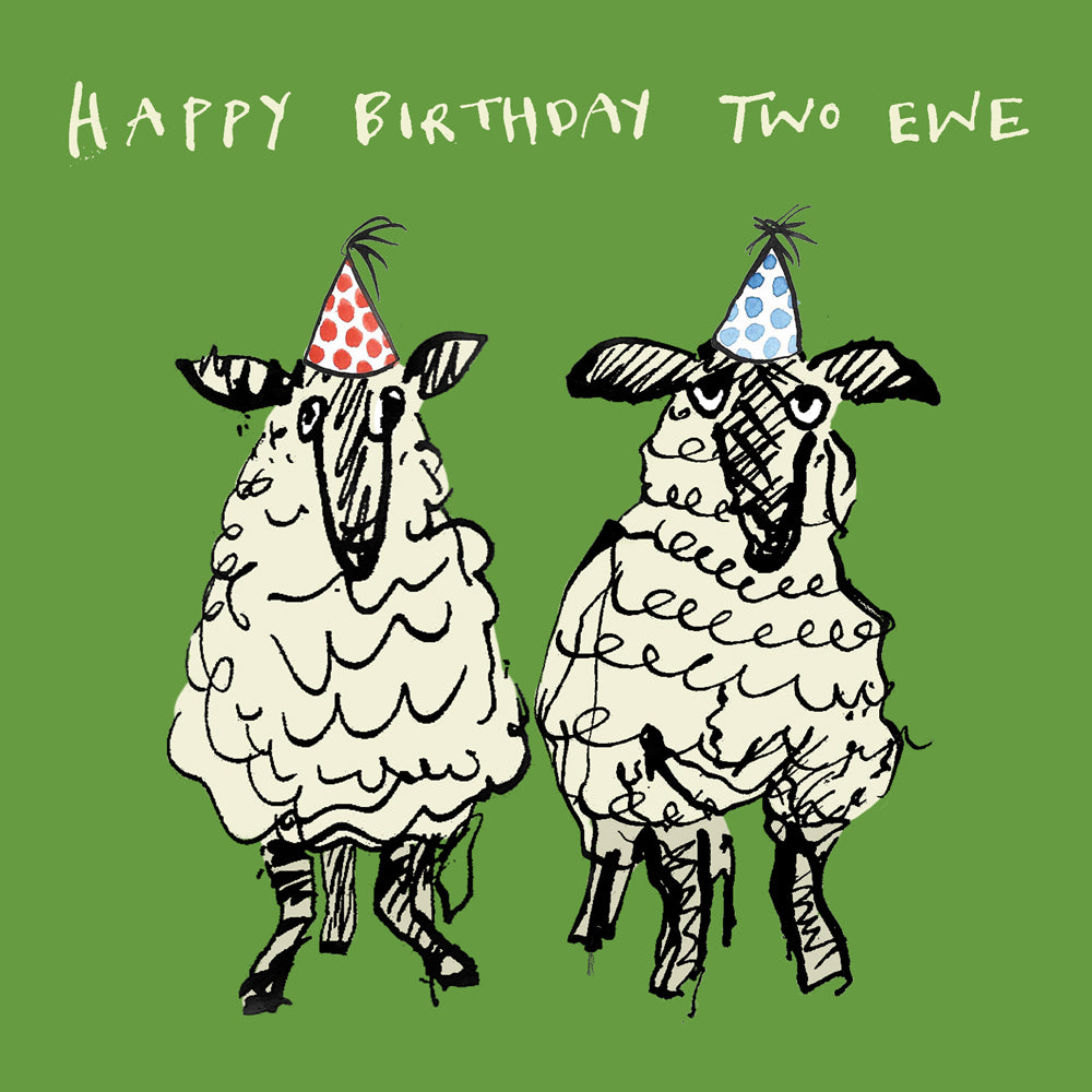 'Happy Birthday Two Ewe' Greetings Card