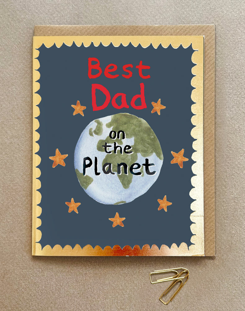 'Best Dad On The Planet' Greetings Card