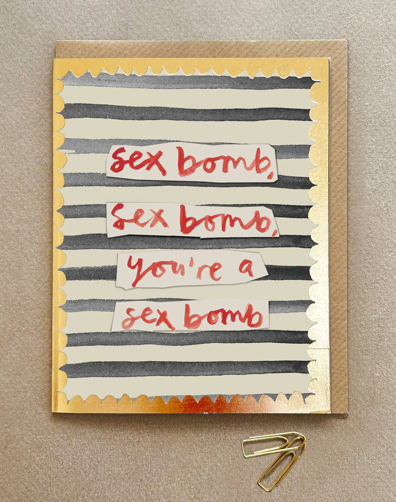 'Sex Bomb' Greetings Card