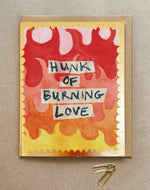 'Hunk of Burning Love' Greetings Card