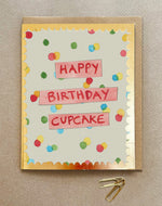 'Happy Birthday Cupcake' Greetings Card