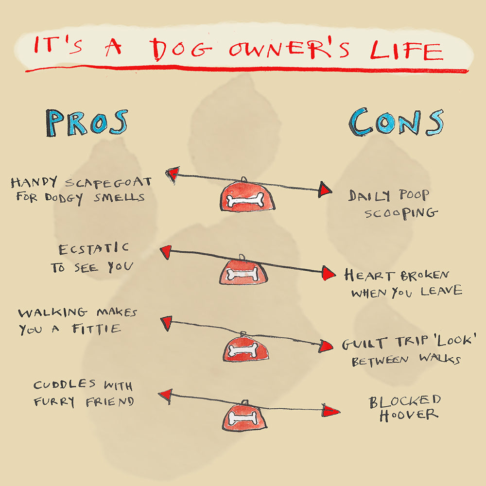 'Dog Owner's Life' Greetings Card