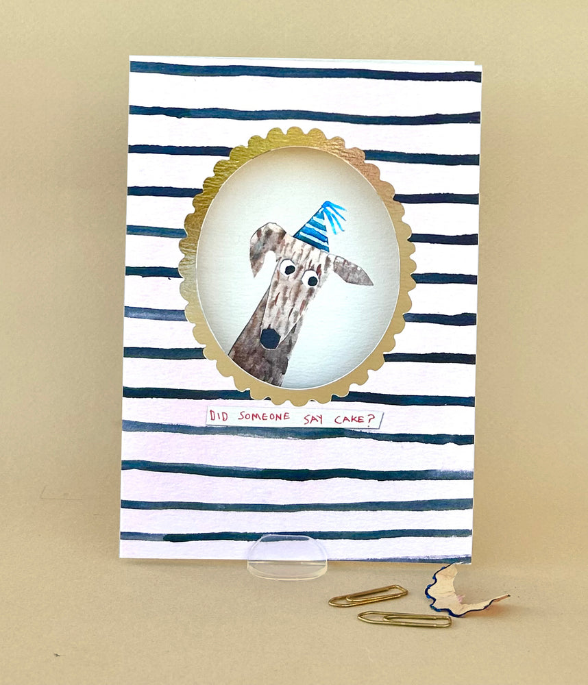 'Did Someone Say Cake?' Greetings Card