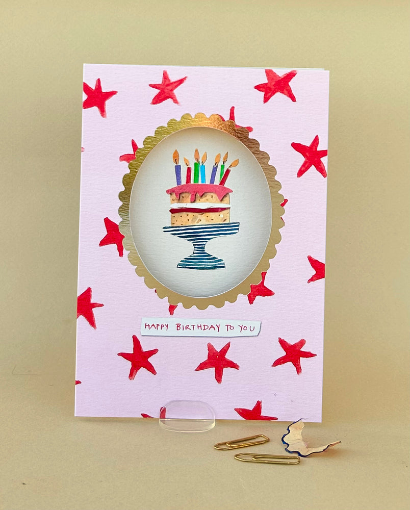'Happy Birthday Cake' Greetings Card (Copy)