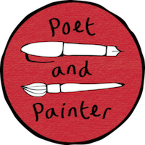 poet and painter red circular logo
