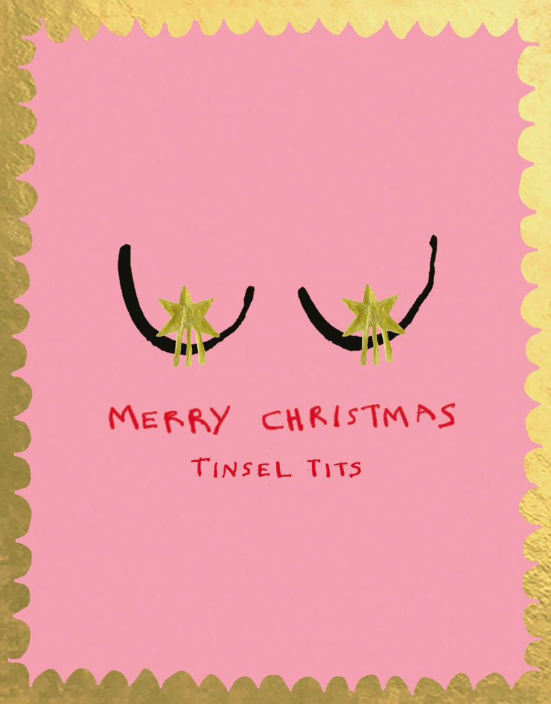 'Tinsel Tits' Greetings Card