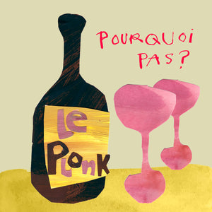 ' Le Plonk' Greetings Card