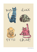 'Un, Deux, Trois, Chat' Art Print