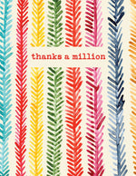 ' Thanks a Million ' Mini Greetings Card