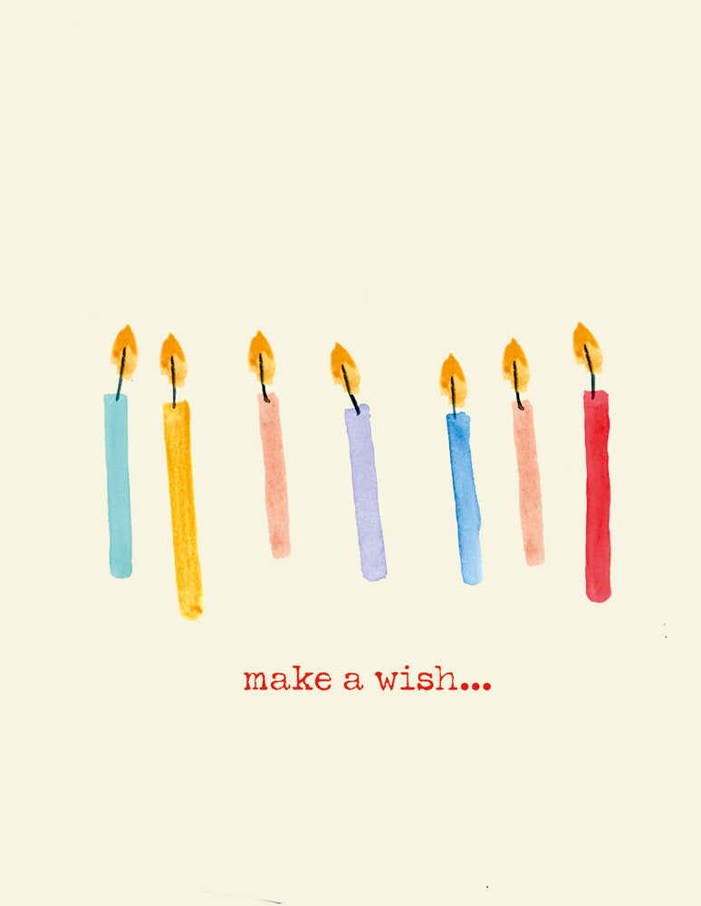 
                
                    Load image into Gallery viewer, &amp;#39; Make a Wish Candles &amp;#39; Mini Greetings Card
                
            