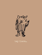 ' Hey There Cat ' Mini Greetings Card